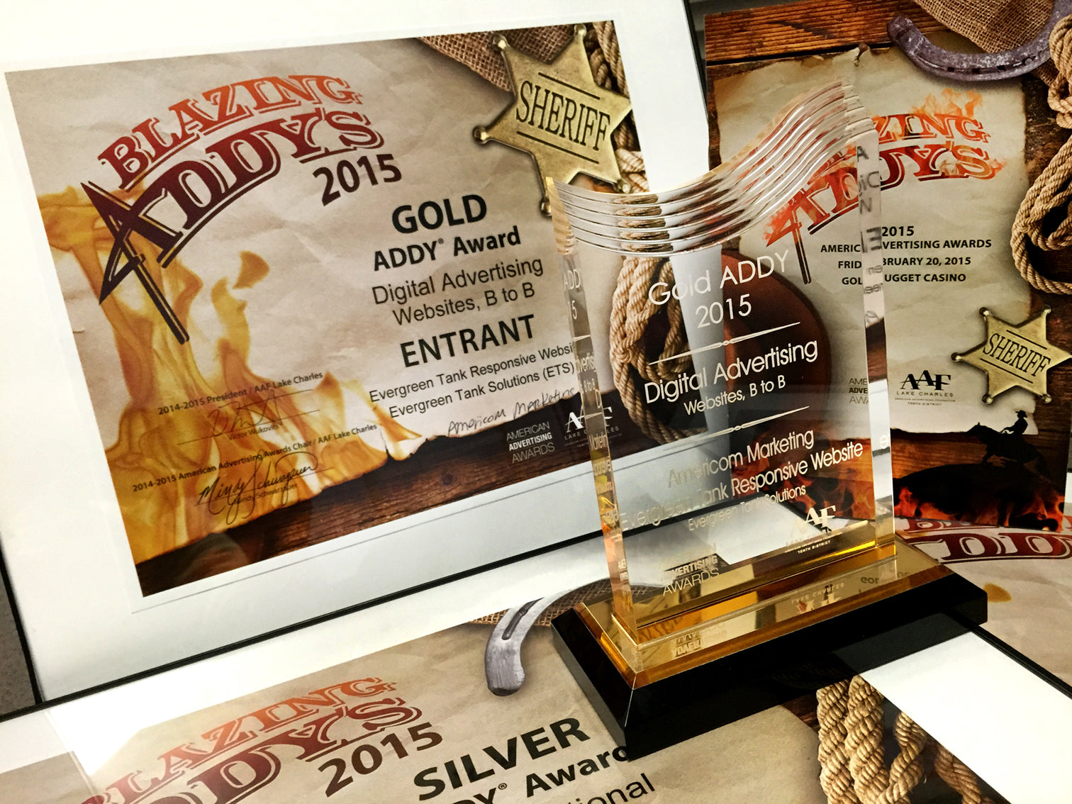 Blazing Addys 2015 Gold Award Americom Marketing